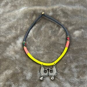 Hand Crafted Yellow and black Necklace